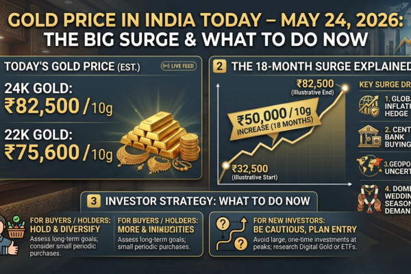 Gold Price in India Today — May 24, 2026 Why Gold Has Surged ₹50,000 in 18 Months and What to Do Now