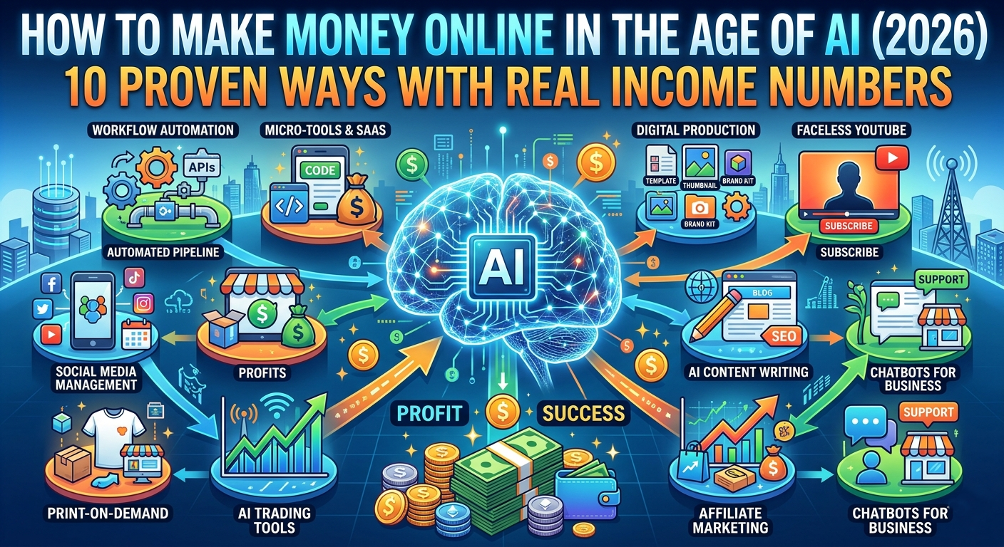 How to Make Money Online in the Age of AI (2026) 10 Proven Ways With Real Income Numbers