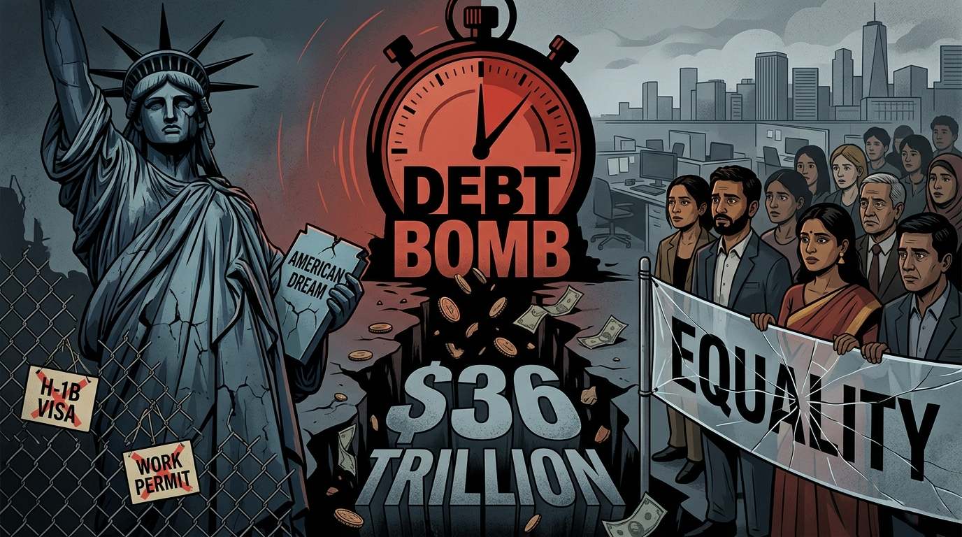 Is the American Dream Ending H-1B Crisis, Anti-Indian Racism, and a $36 Trillion Debt Bomb — The Hard Truth About America’s Future