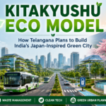 Futuristic green city model concept