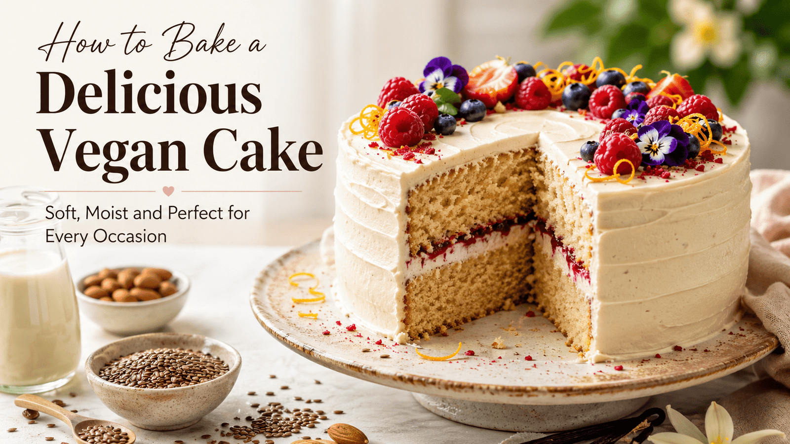 How to Bake a Delicious Vegan Cake Soft, Moist and Perfect for Every Occasion
