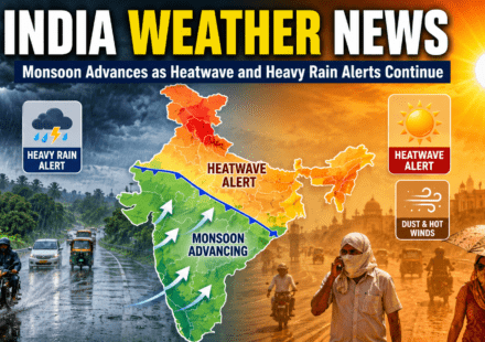 India Weather News Monsoon Advances as Heatwave and Heavy Rain Alerts Continue