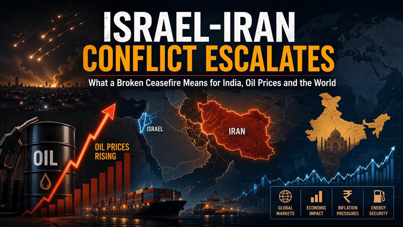 Israel-Iran Conflict Escalates What a Broken Ceasefire Means for India, Oil Prices and the World