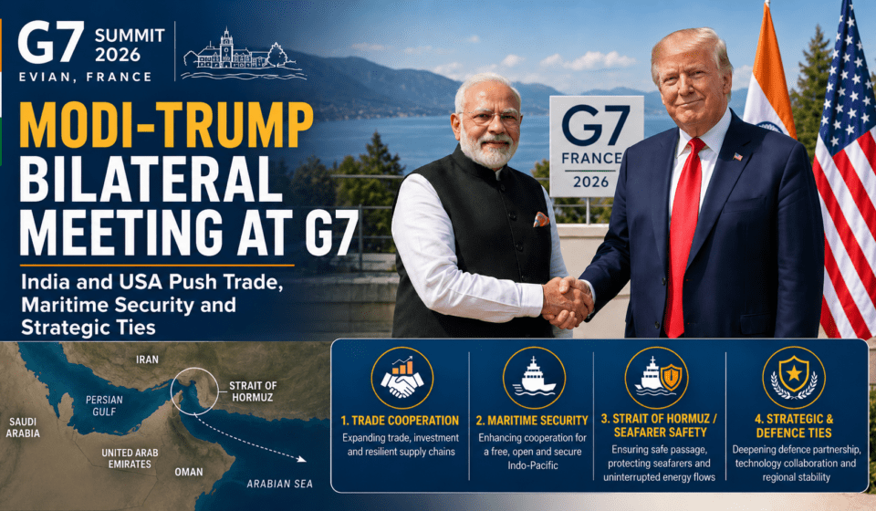 Modi-Trump Bilateral Meeting at G7 India and USA Push Trade, Maritime Security and Strategic Ties