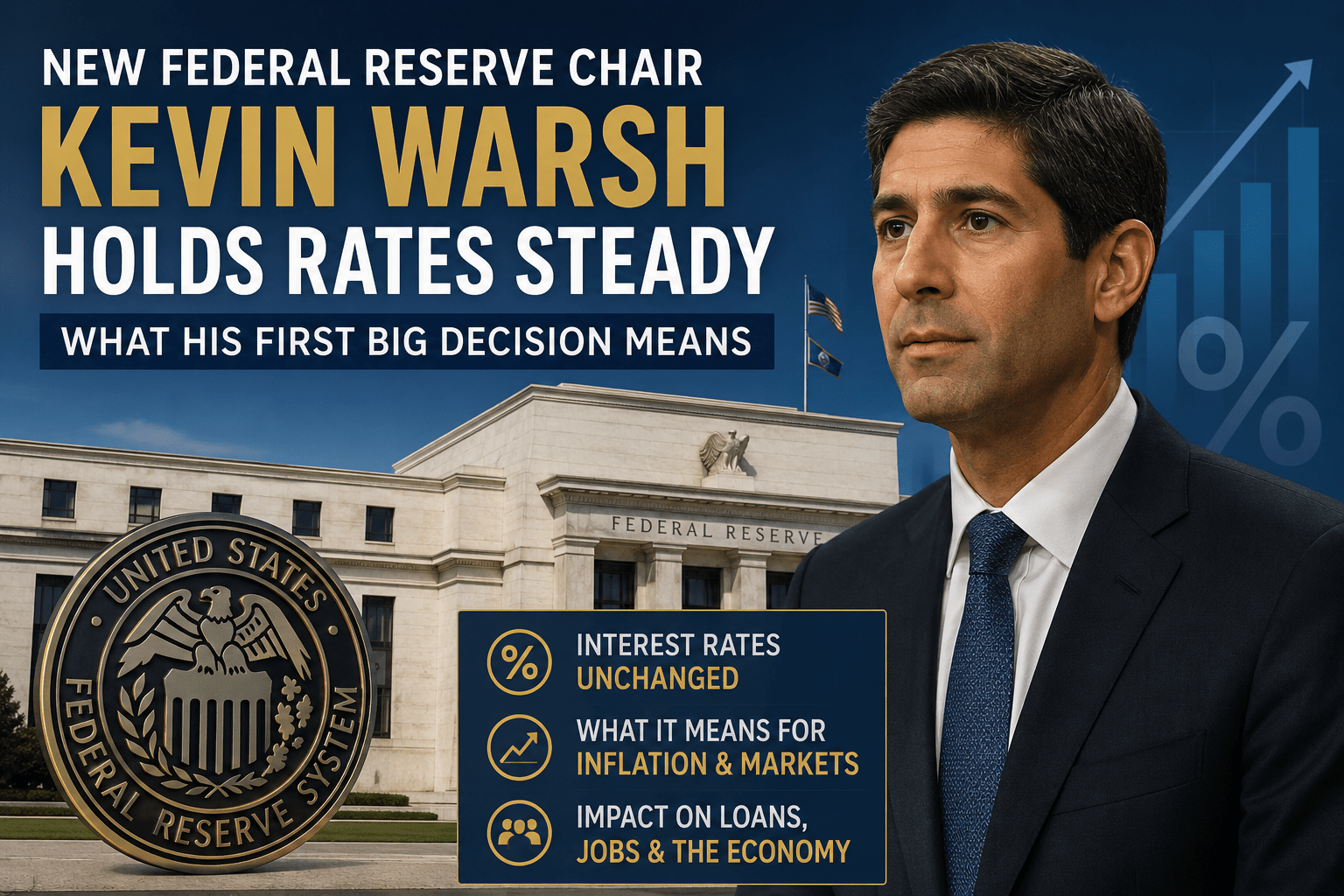 New Federal Reserve Chief Kevin Warsh Holds Rates Steady What His First Big Decision Means
