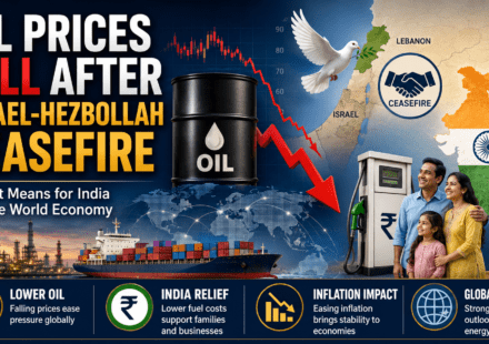 Oil Prices Fall After Israel-Hezbollah Ceasefire What It Means for India and the World Economy
