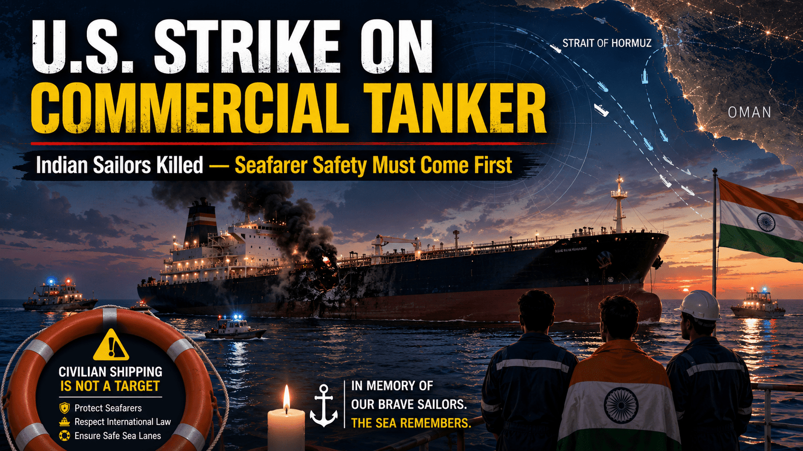 U.S. Strike on Commercial Tanker Kills Indian Sailors Why Seafarer Safety Must Come First