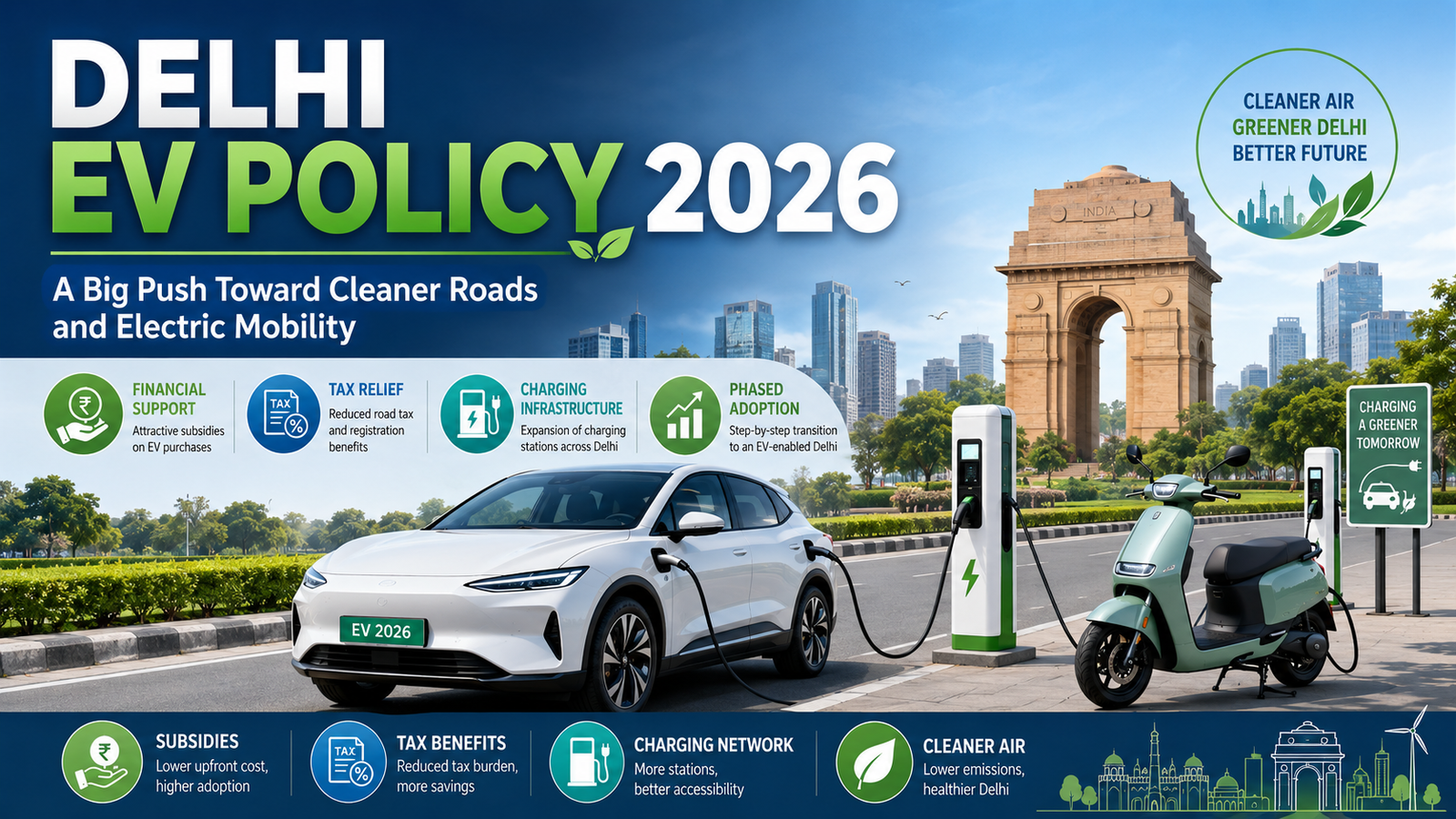 Delhi's EV Policy 2026 initiative