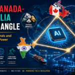India-Canada-Australia tech triangle outline