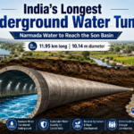 Narmada tunnel project infographic