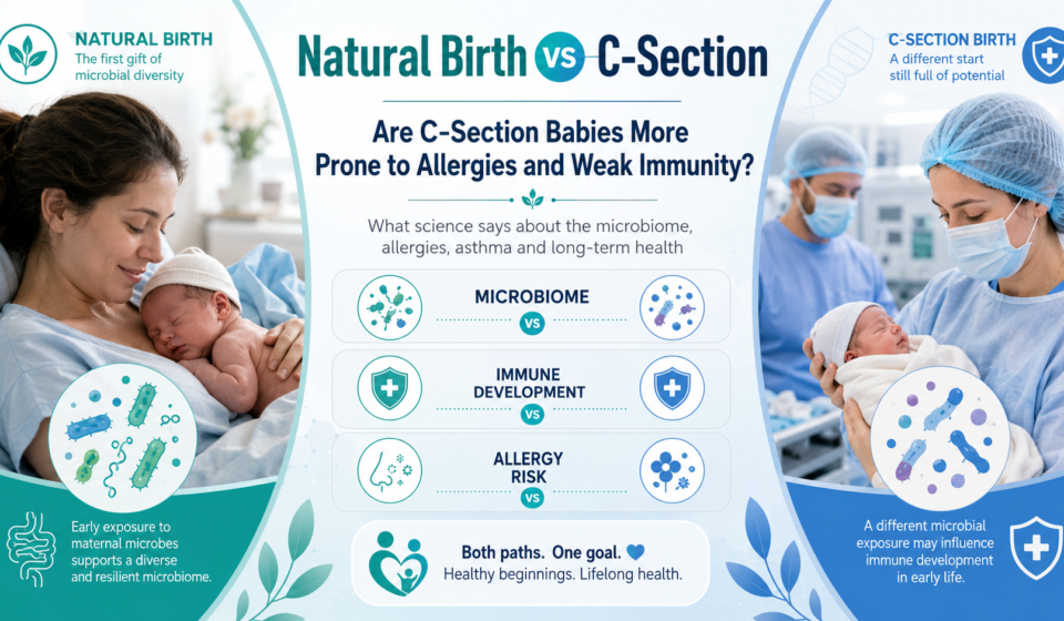 Natural Birth vs C-Section Are C-Section Babies More Prone to Allergies and Weak Immunity