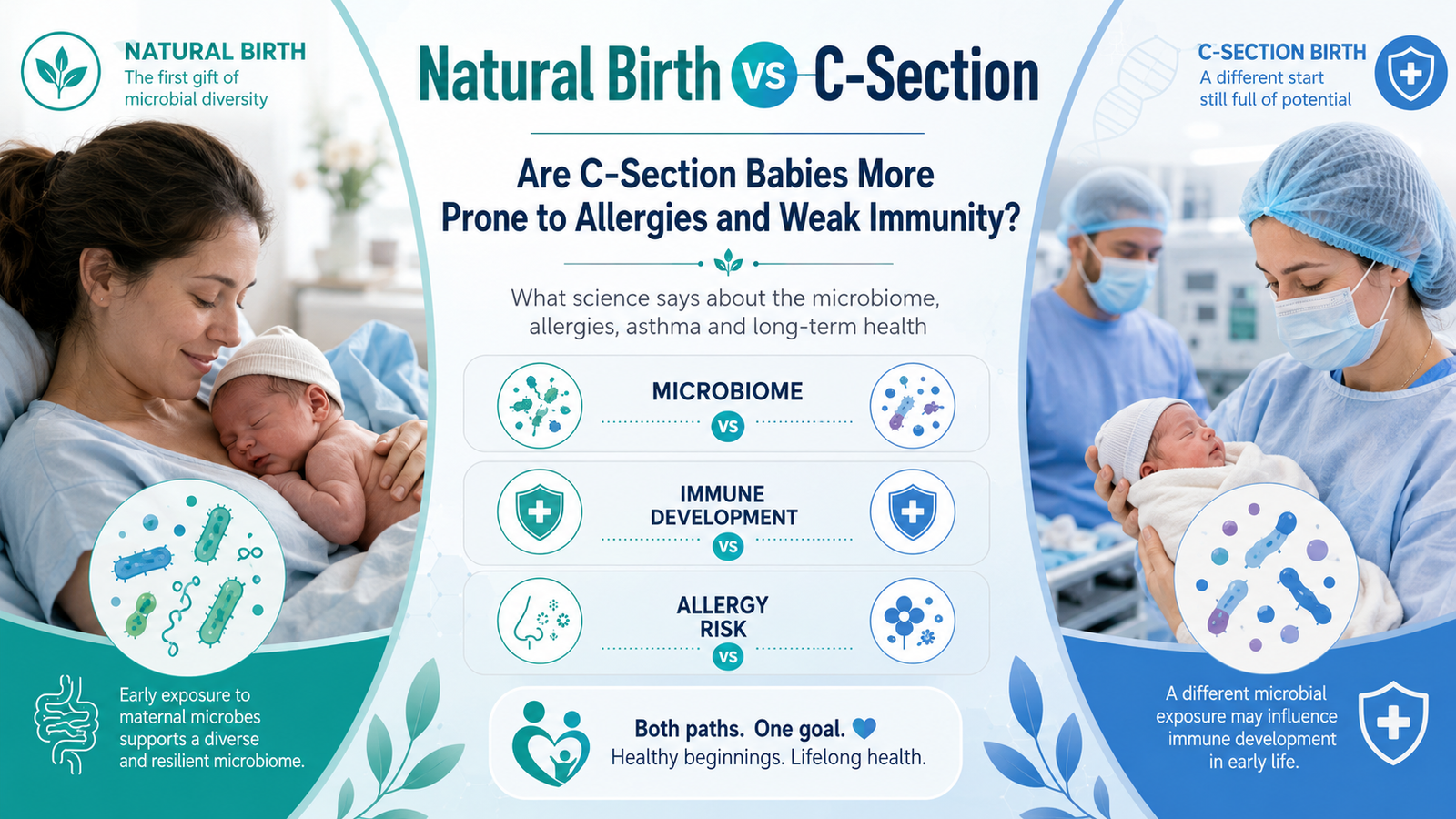 Natural Birth vs C-Section Are C-Section Babies More Prone to Allergies and Weak Immunity