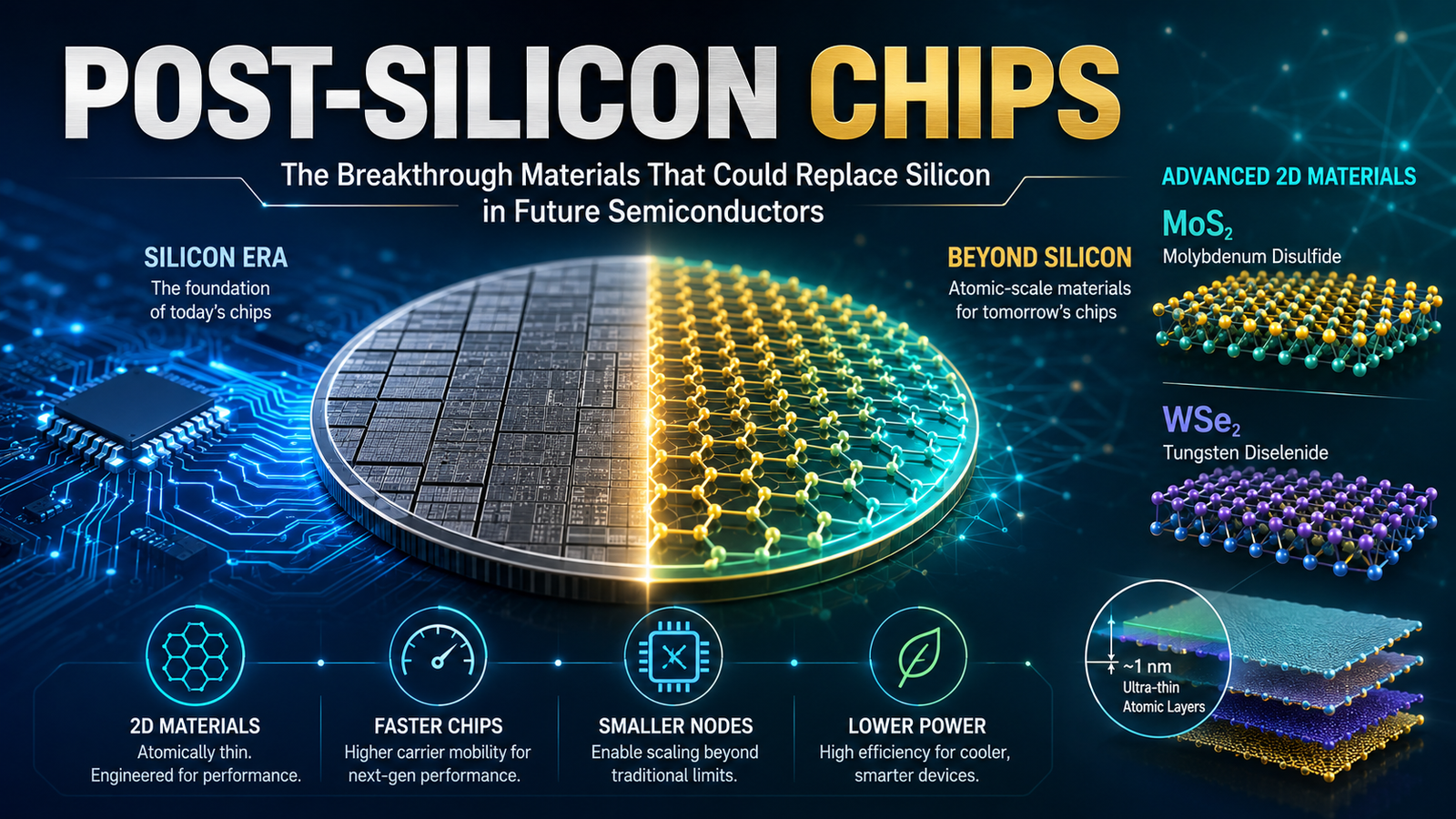 Post-silicon chip innovations and future materials