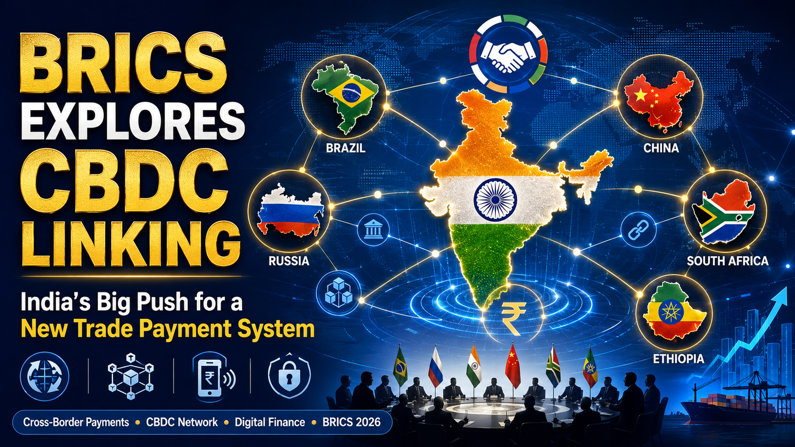 BRICS Explores CBDC Linking India’s Big Push for a New Trade Payment System