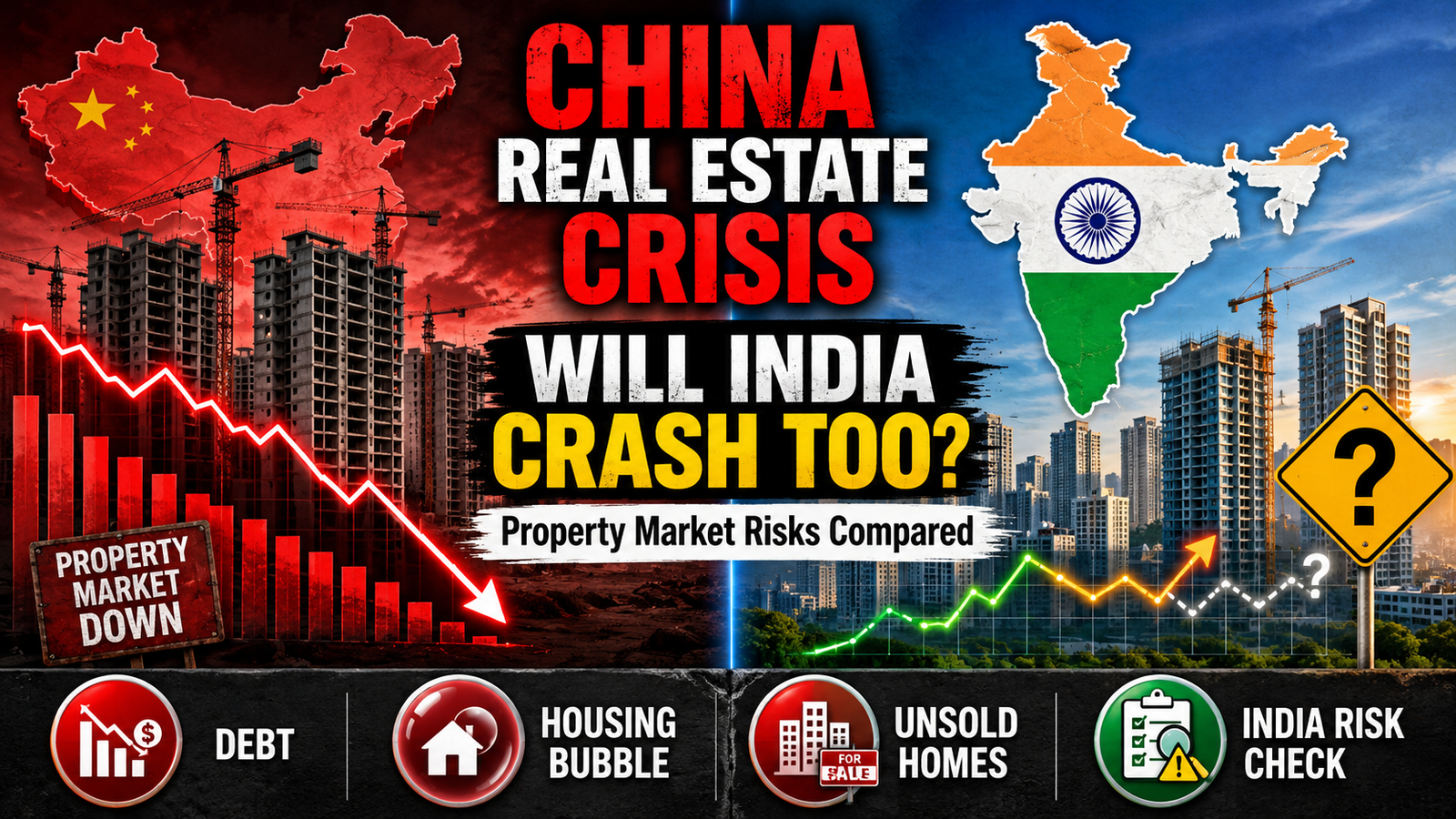China–India Real Estate Risk Infographic