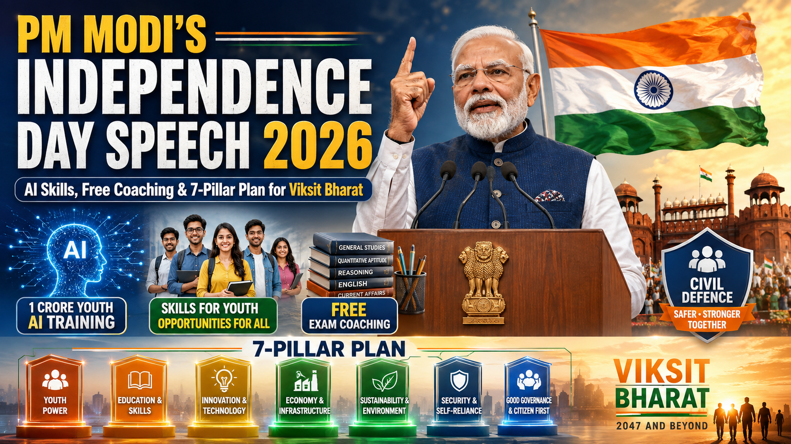 PM Modi’s Independence Day Vision 2026