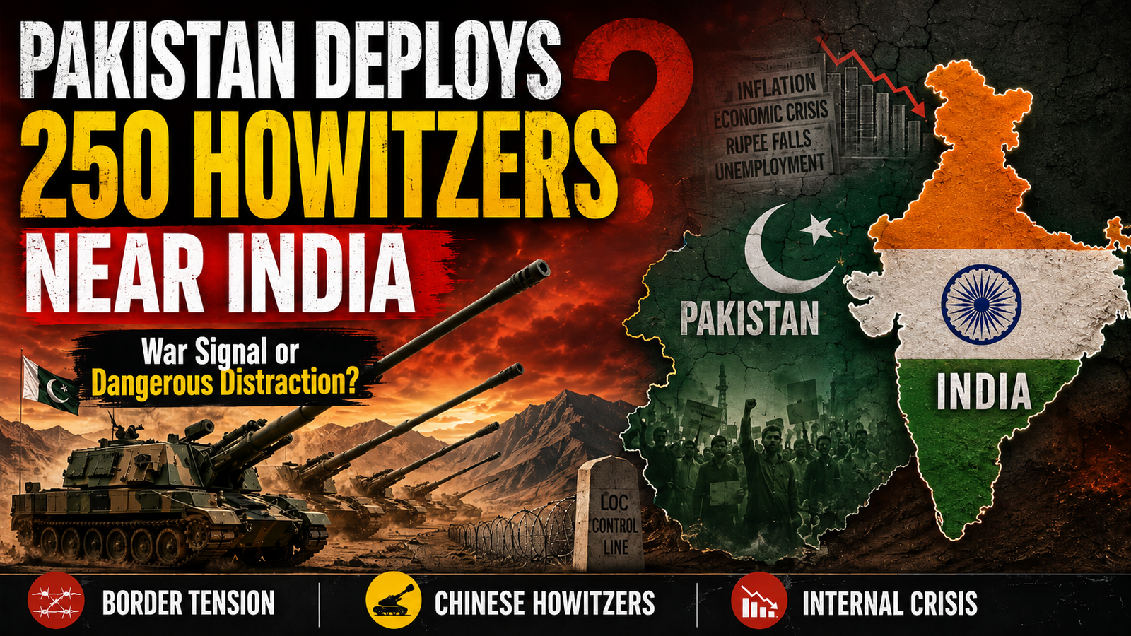 Pakistan Deploys 250 Howitzers Near India War Signal or Dangerous Distraction