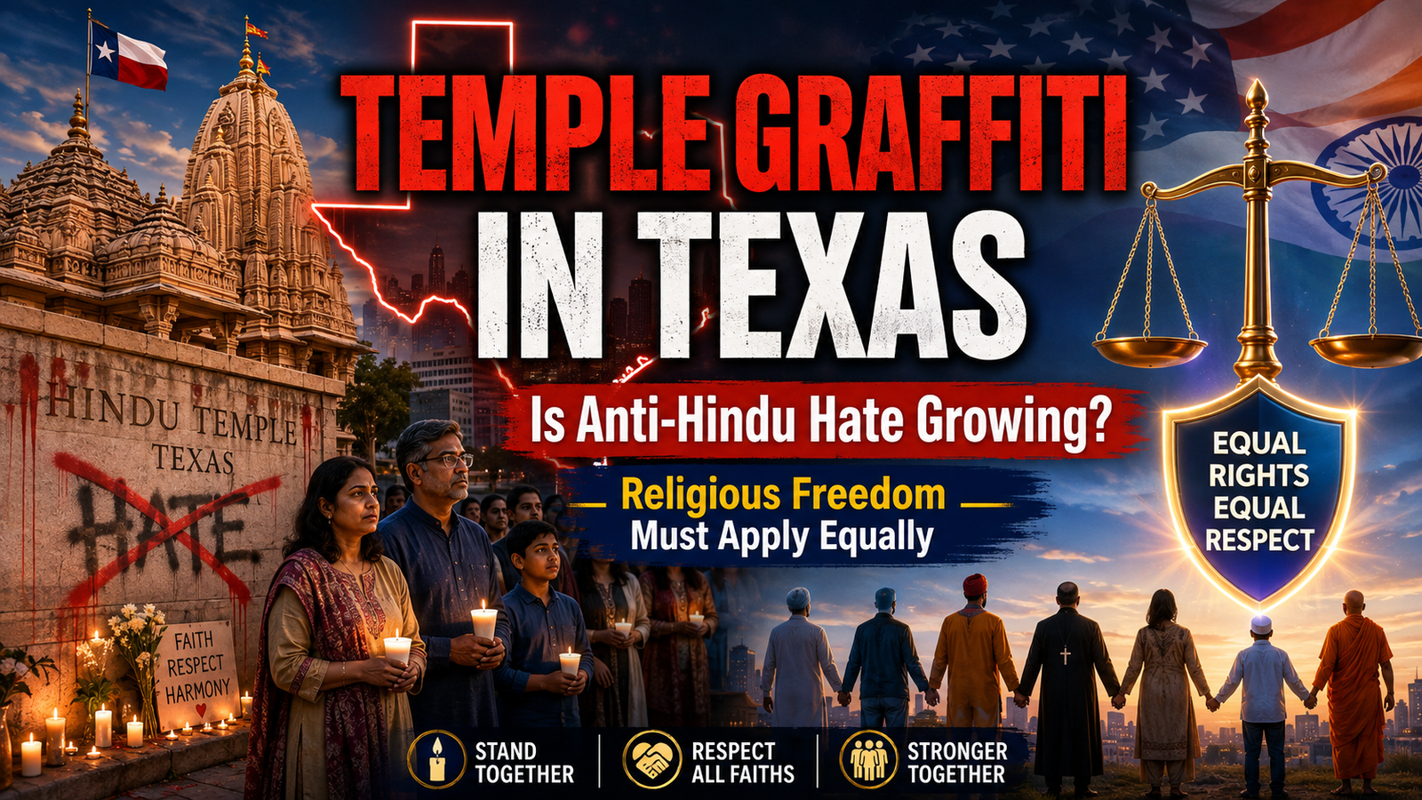 Temple Graffiti and “Christian Nation” Politics Is Anti-Hindu Hate Growing in Texas