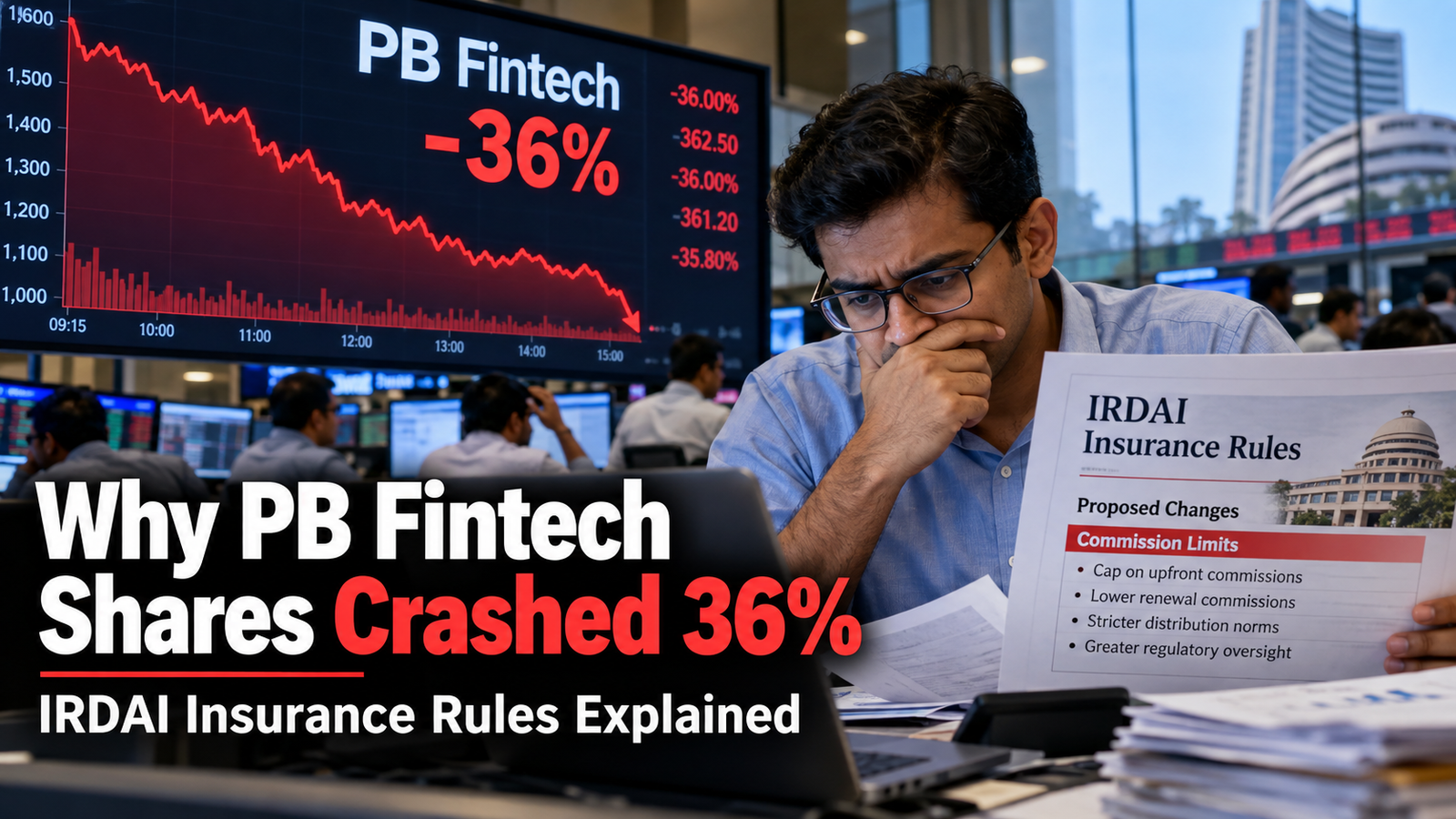 PB Fintech Shares Crash 36%