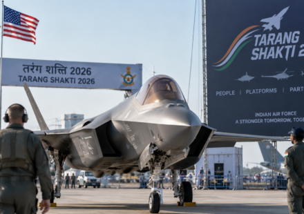 Tarang Shakti Airshow Stealth Fighter on the Tarmac