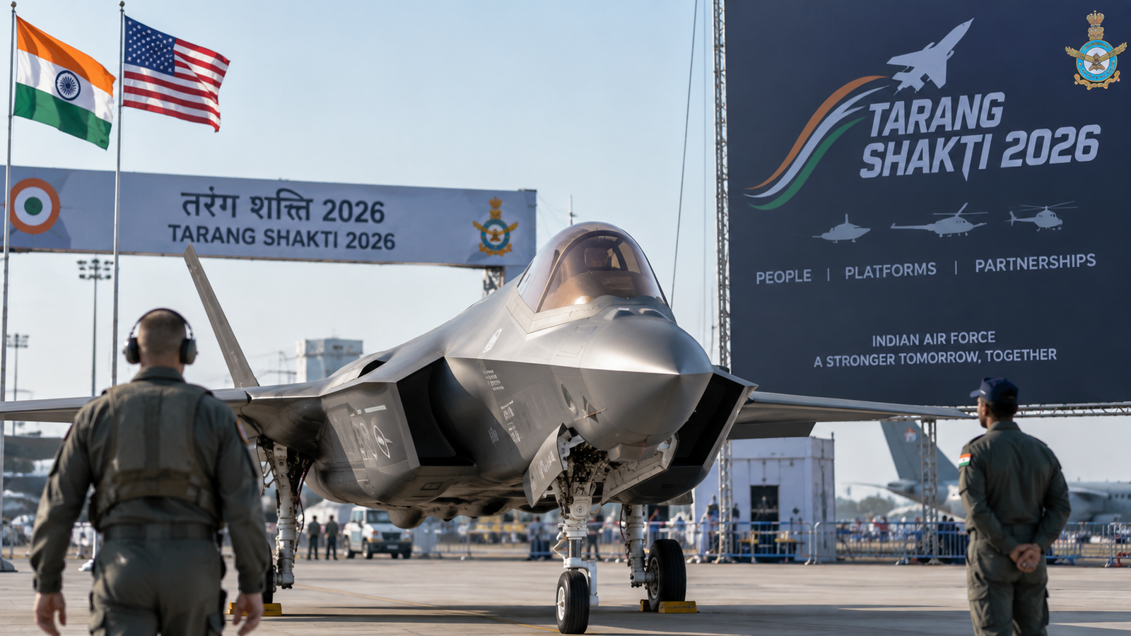 Tarang Shakti Airshow Stealth Fighter on the Tarmac