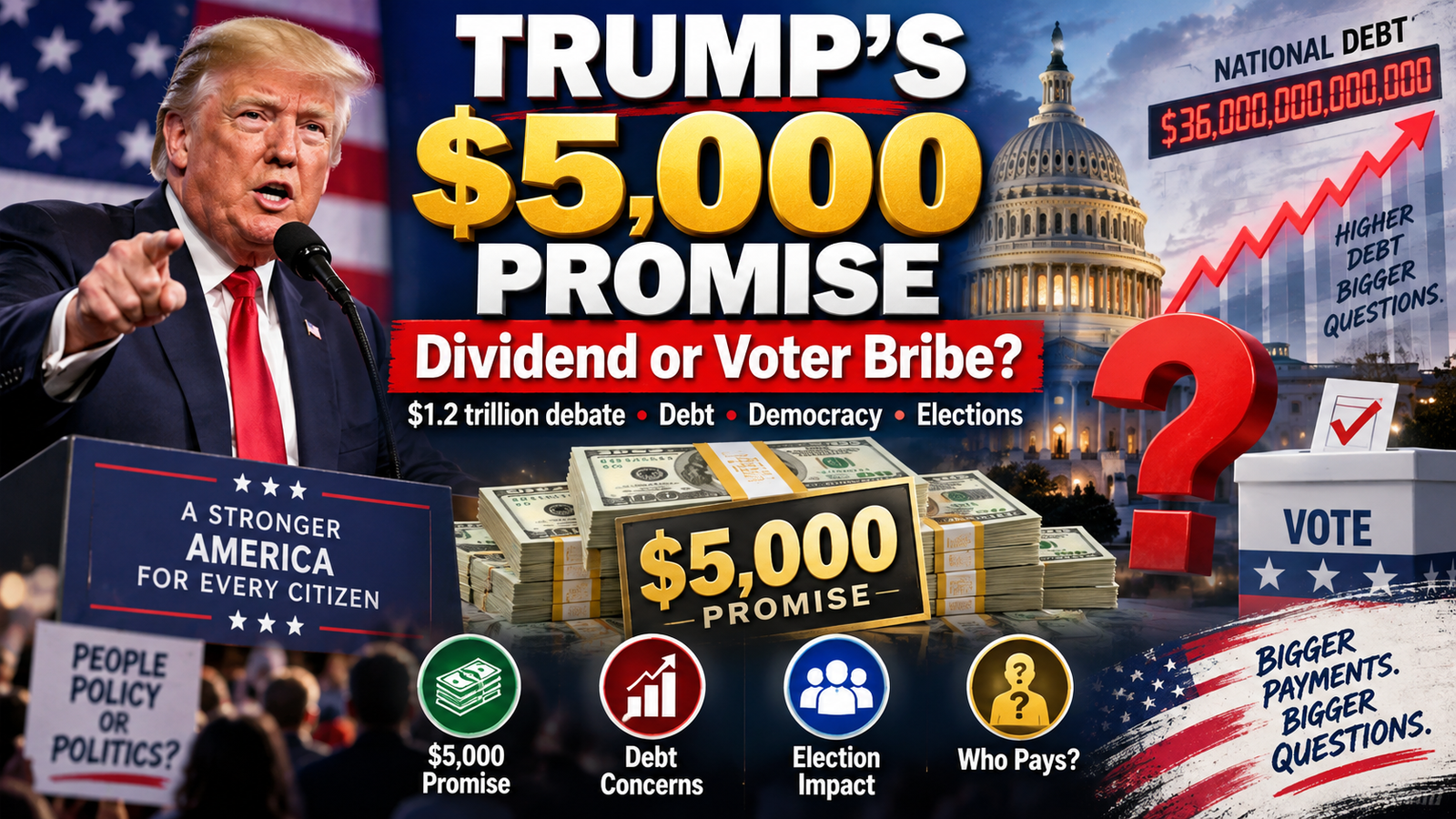 Trump’s $5,000 Promise Debt and Democracy