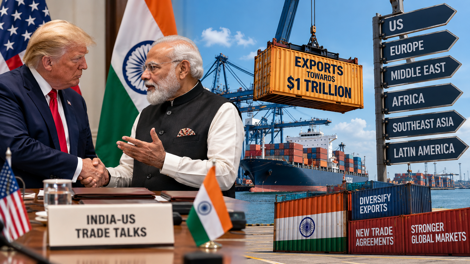 India-US Trade Deal Hits a Plateau as India Pushes Export Diversification Toward $1 Trillion By LiveNox Editorial Team October 5, 2026 | 4 Min Read Meta Description: India-US trade talks have reached a plateau, but India is expanding exports through new trade agreements and faster services growth. Could total exports soon reach $1 trillion?